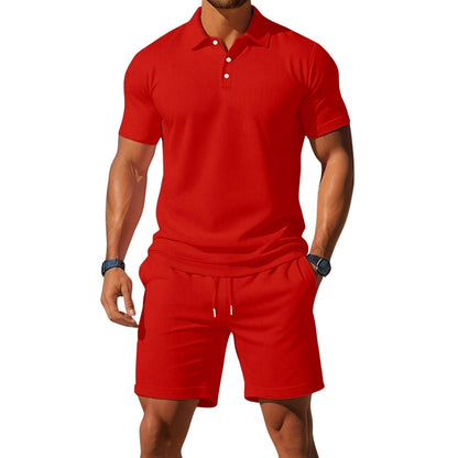 Ensemble Chemise Décontractée et Short Élastique pour Homme