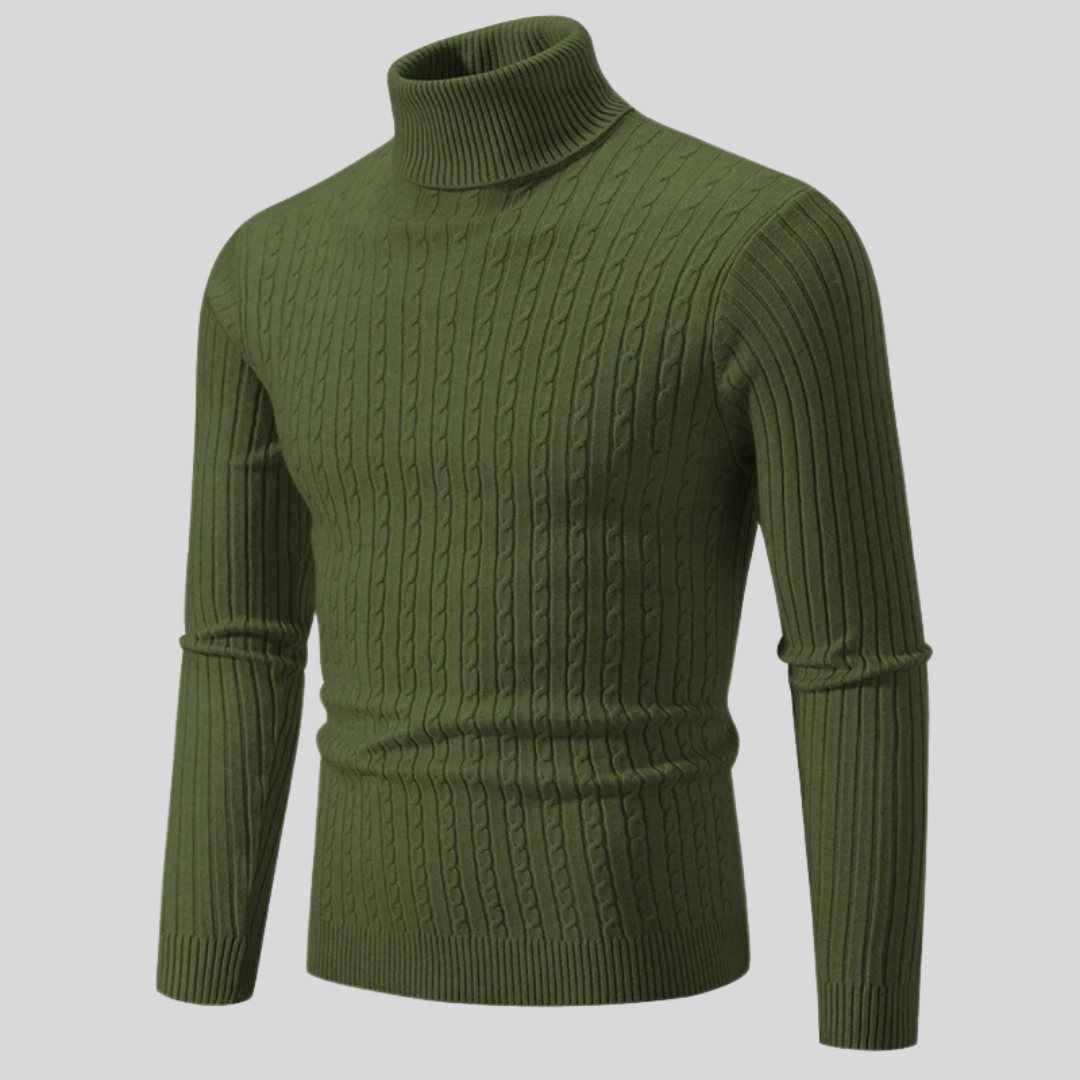 Pull Col Roulé Élégant pour Homme