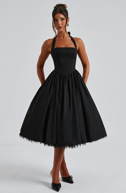 Robe de mariée invitée midi élégante pour femmes