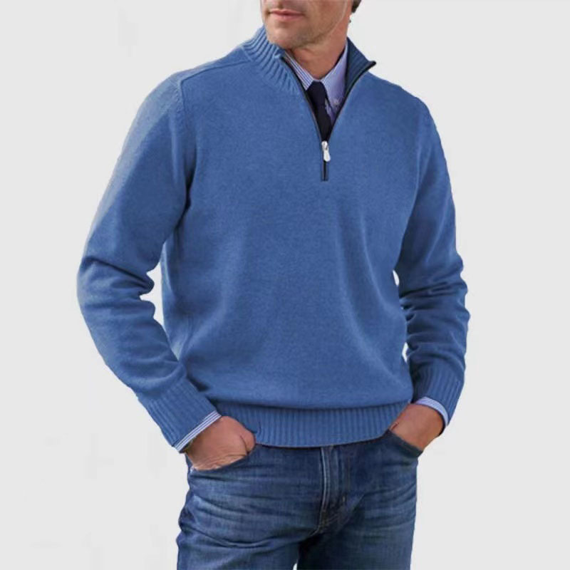 Pull Homme Rouge Bordeaux en Laine Douce