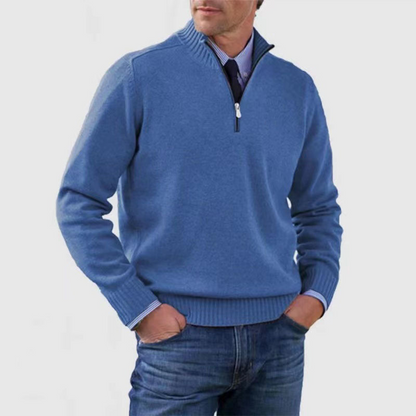 Pull Homme Rouge Bordeaux en Laine Douce