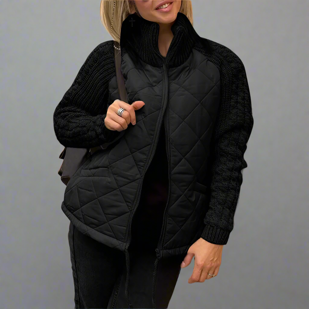 Veste femme molletonnée verte chaude et confortable