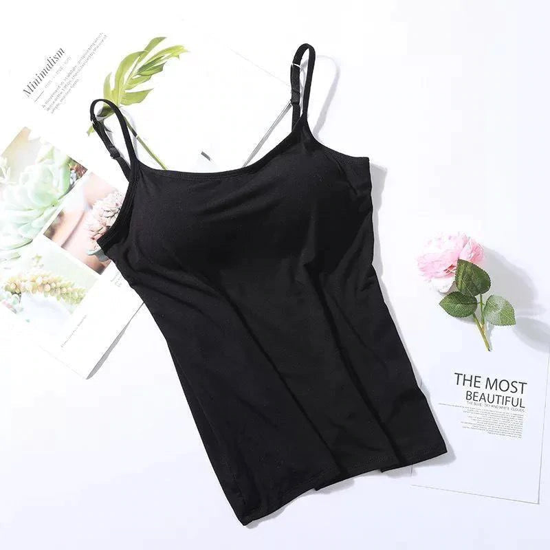 Camisole Femme avec Soutien-gorge Intégré Maille Respirante Maintien