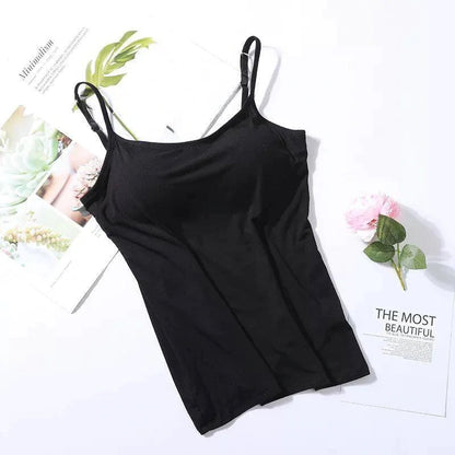 Camisole Femme avec Soutien-gorge Intégré Maille Respirante Maintien