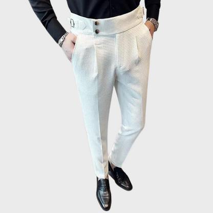 Pantalon Homme Carreaux Élastiqué Haut de Gamme