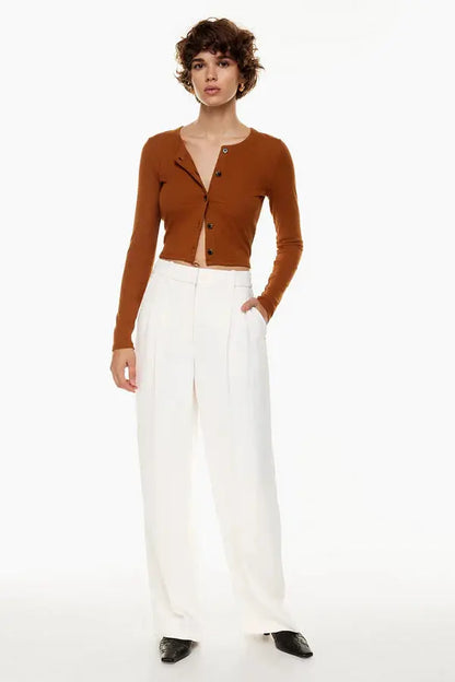 Pantalon Large Évasé Haut de Gamme Classique