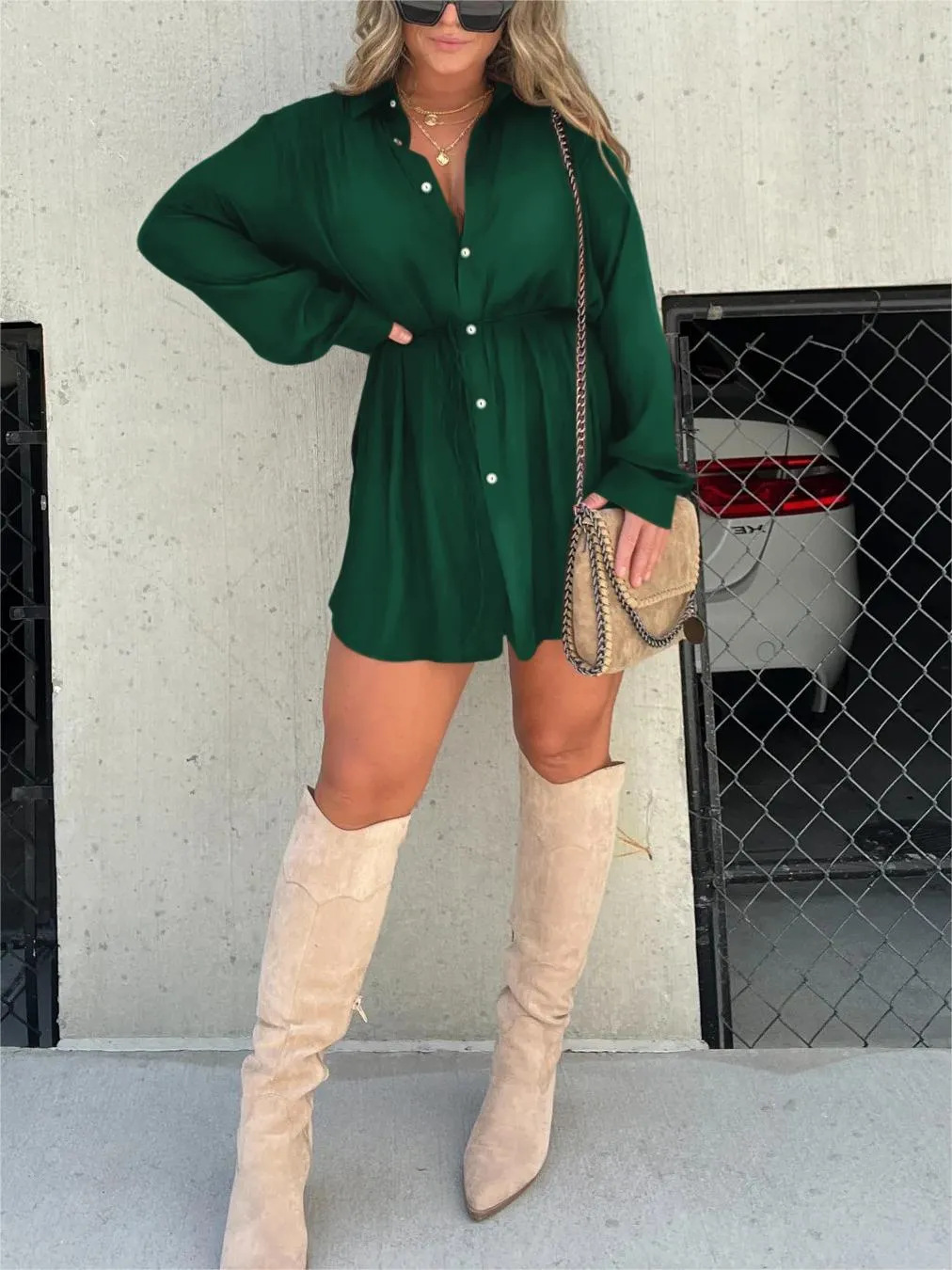 Combinaison Femme Élégante avec Short et Ceinture Taille
