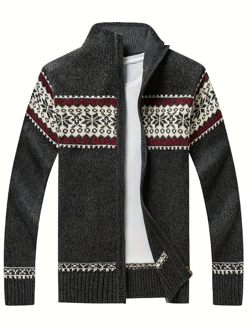 Cardigan Homme Élégant Manches Longues