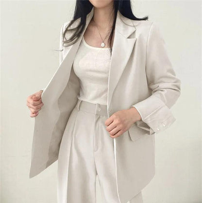 Costume Femme Tailleur 2 Pièces avec Blazer Long