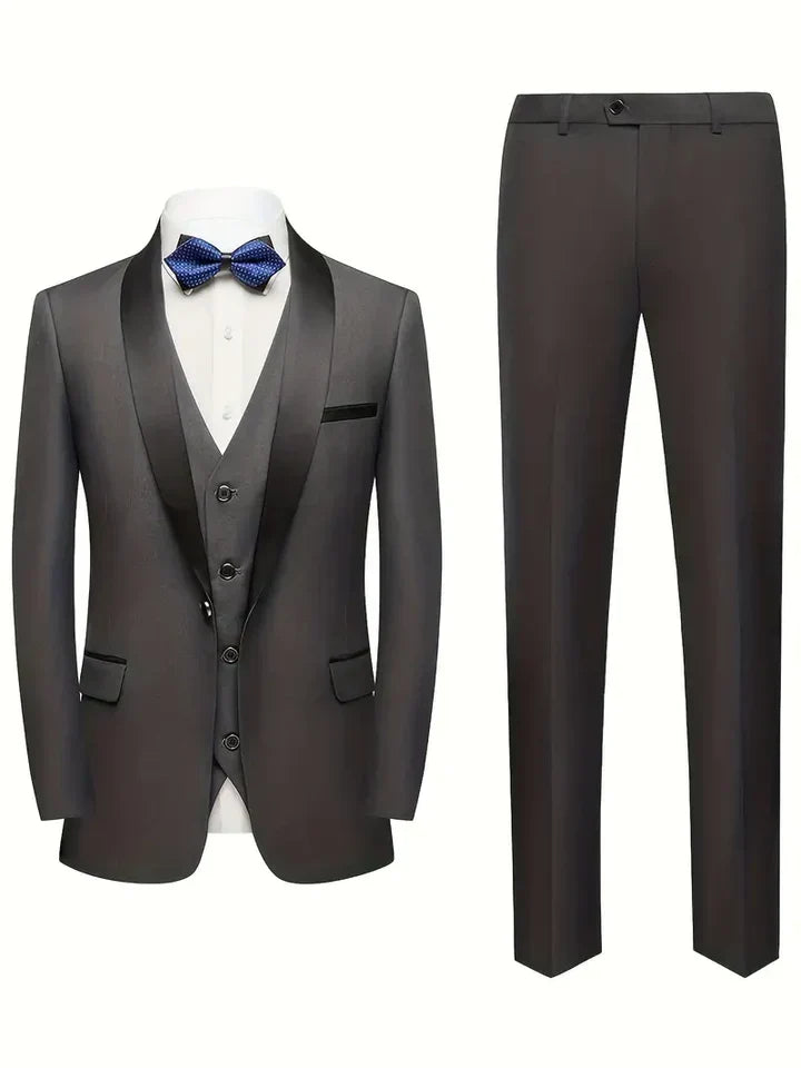 Costume Homme 3 Pièces Noir Classique Mariage