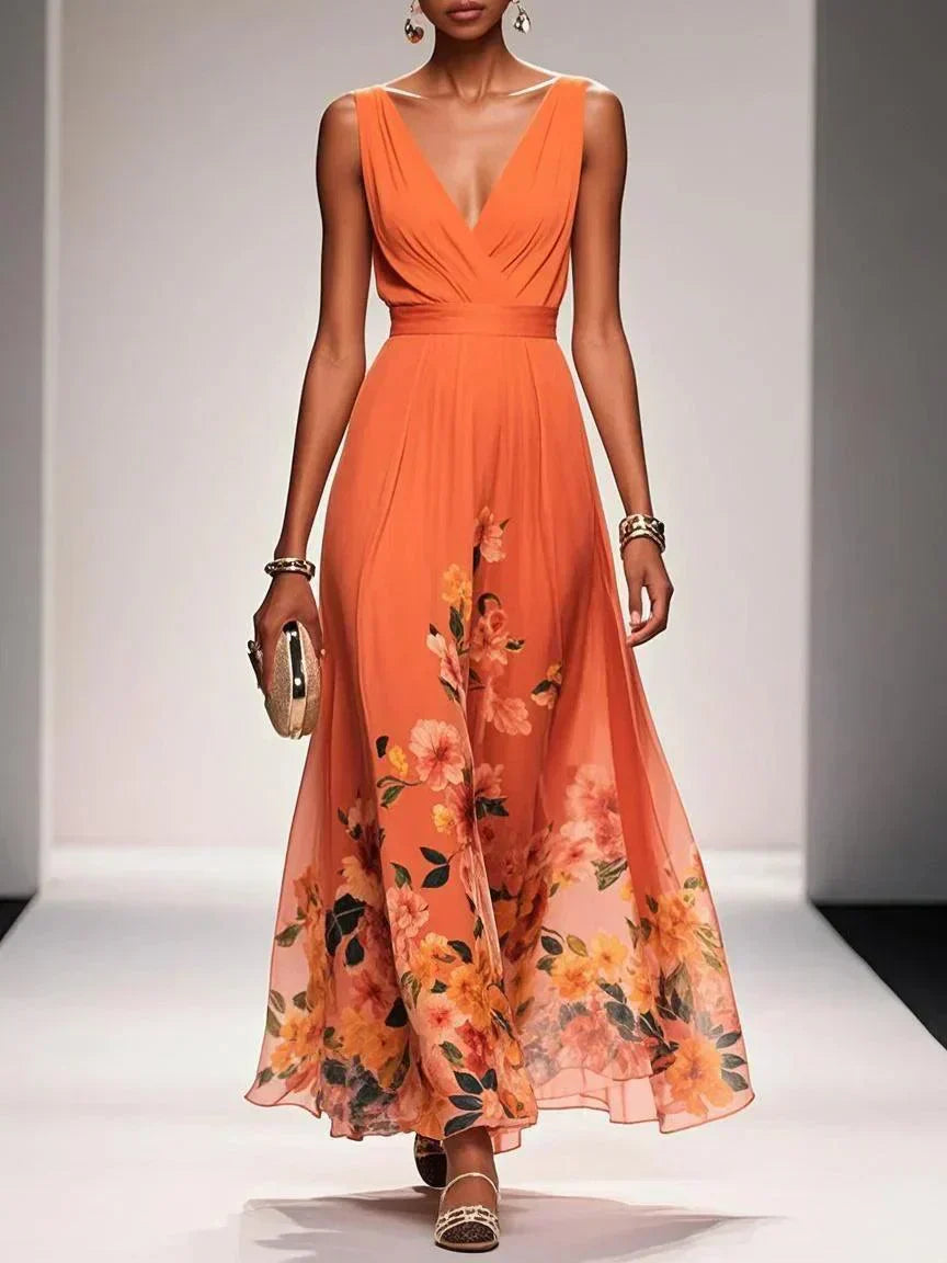 Robe Fleurs Été pour Mariage Féminine