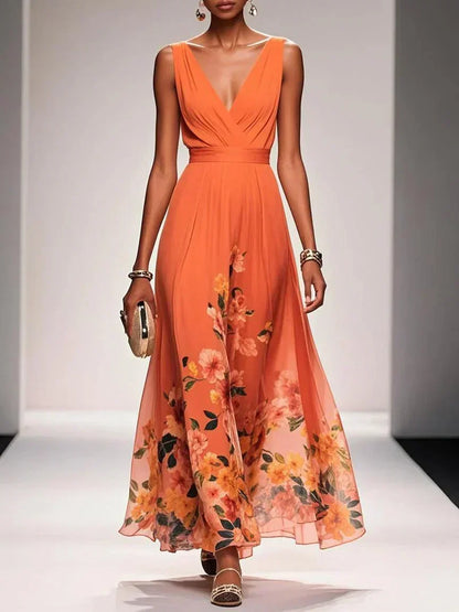 Robe Fleurs Été pour Mariage Féminine