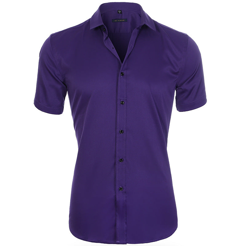 Chemise Homme Manches Courtes Marine Relaxed