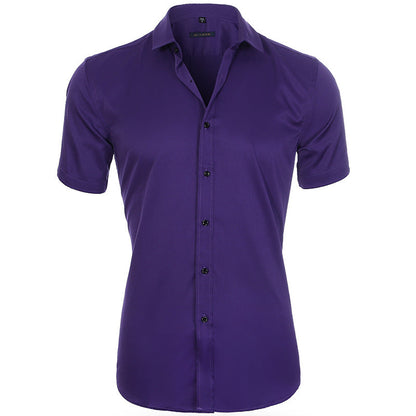 Chemise Homme Manches Courtes Marine Relaxed