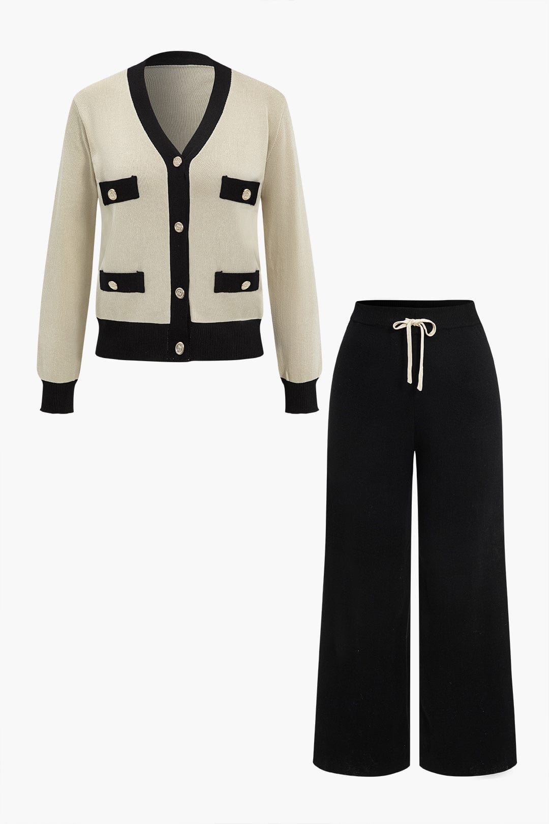 Ensemble Lorelei : Cardigan et Pantalon à Côtes Chauds - BerlinGlamour