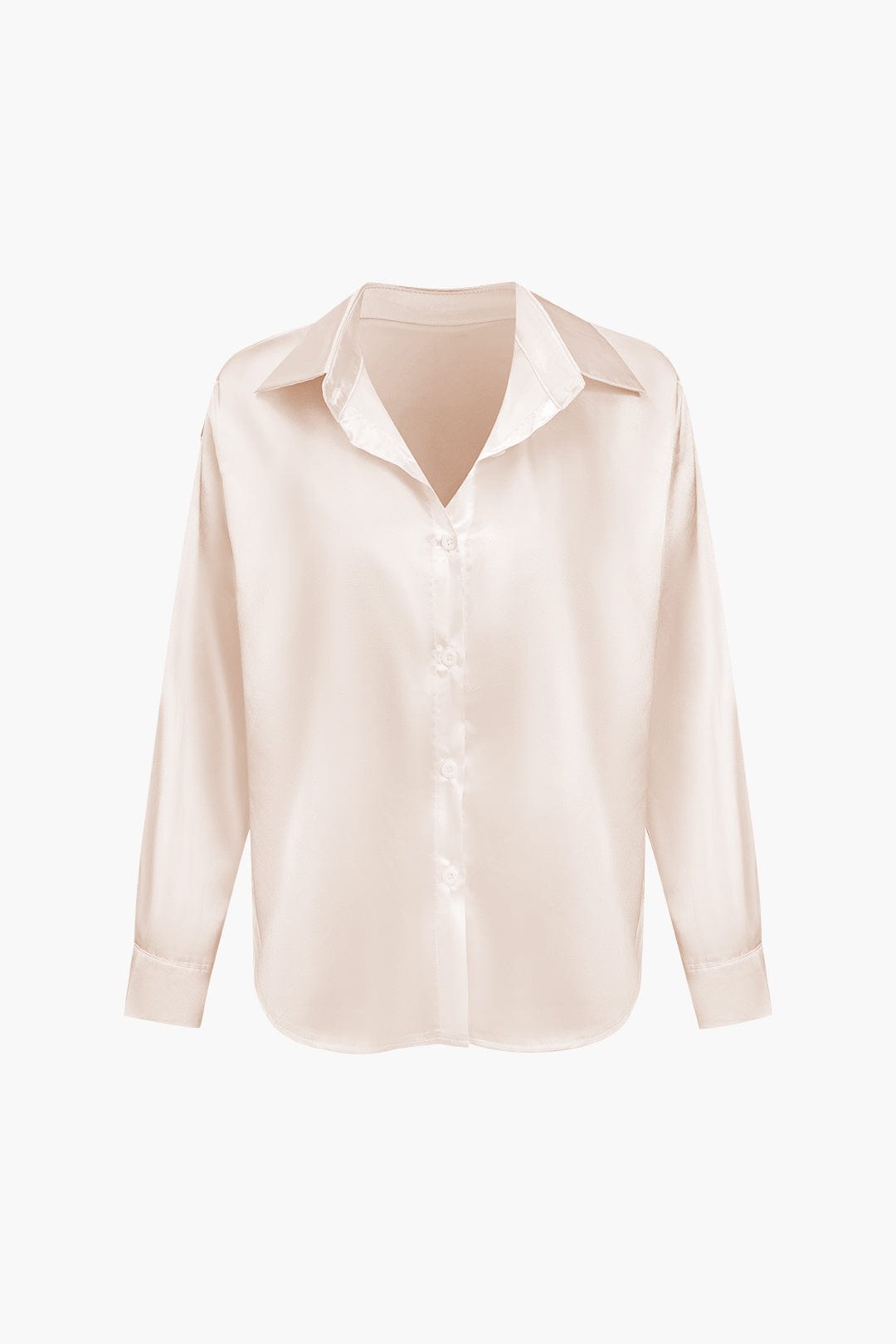 Blouse Élégante en Soie Satinée Longue Manche