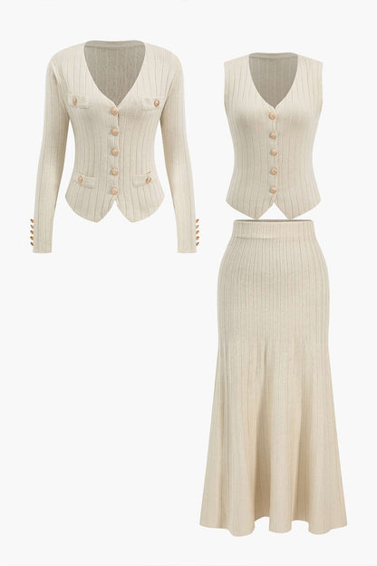 Costume Femme Ensemble Tailleur, Veste et Jupe Mi-Longue