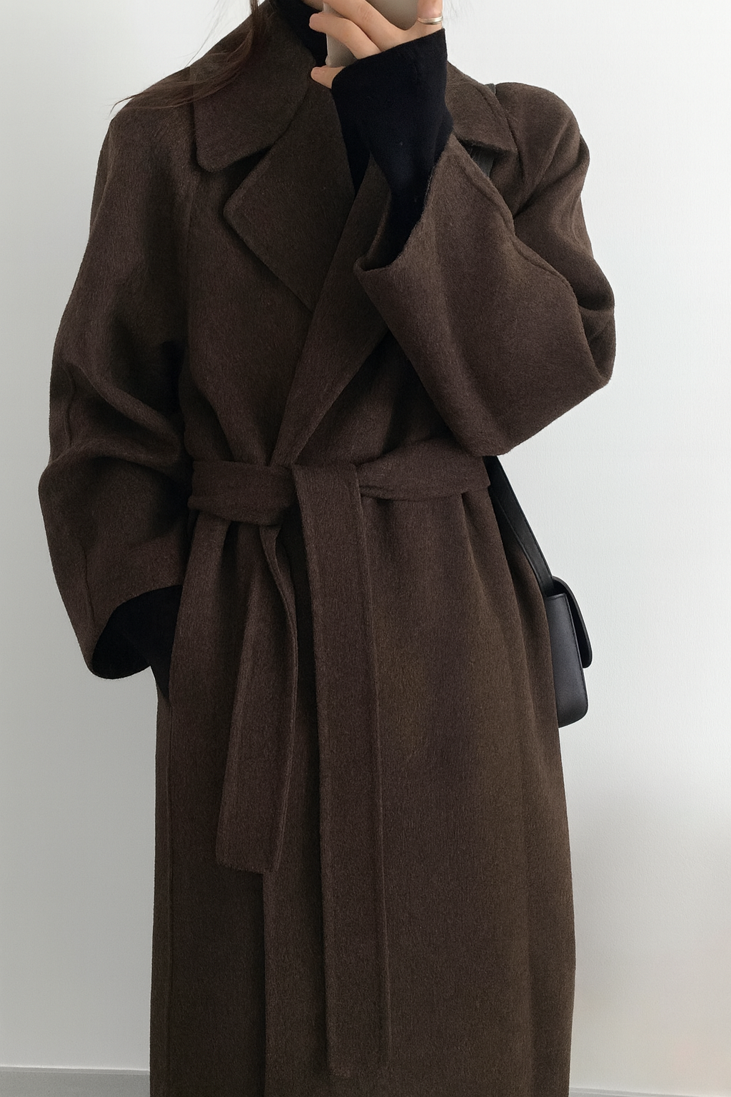 Manteau Femme Laine Brun Chaud et Élégant - PanierRoyale