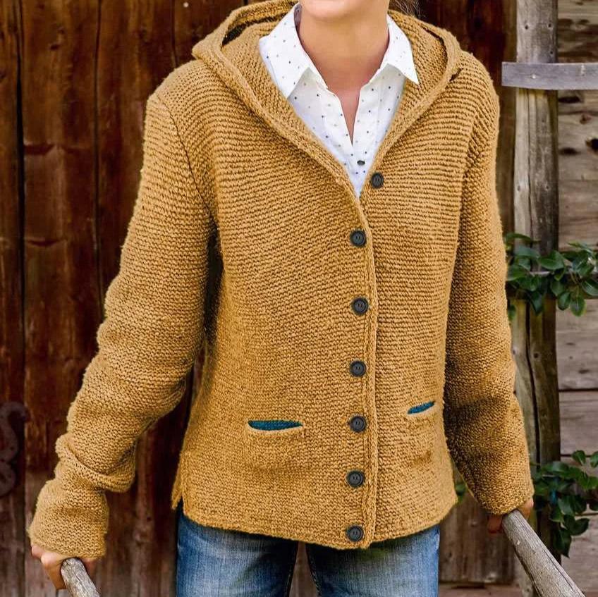 Veste Tricotée Femme Chic avec Boutons