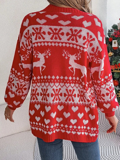 Pull Tricoté De Noël | Ouverture Devant