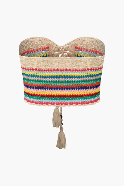 Ensemble Boho Bustier et Shorts de Plage