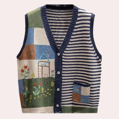 Gilet Femme Tricoté Chic et Élégant