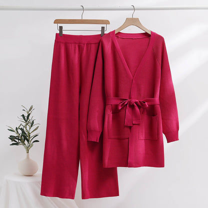 Costume décontracté 2 pièces avec gilet long et pantalon large
