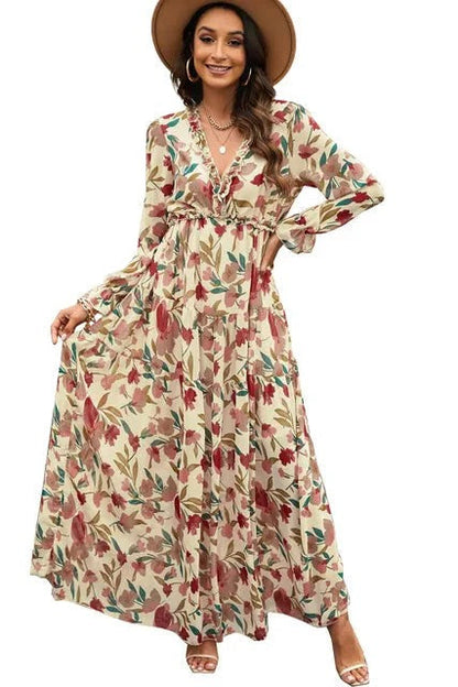 Robe Longue Été Floral pour Femme