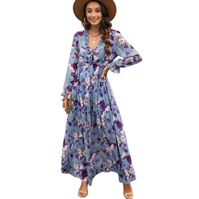 Robe Longue Été Floral pour Femme