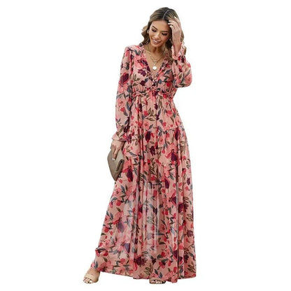 Robe Longue Été Floral pour Femme