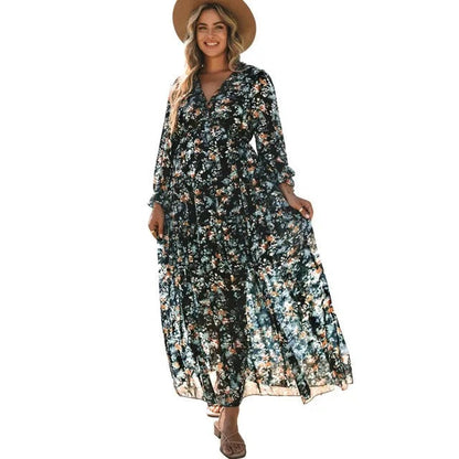 Robe Longue Été Floral pour Femme