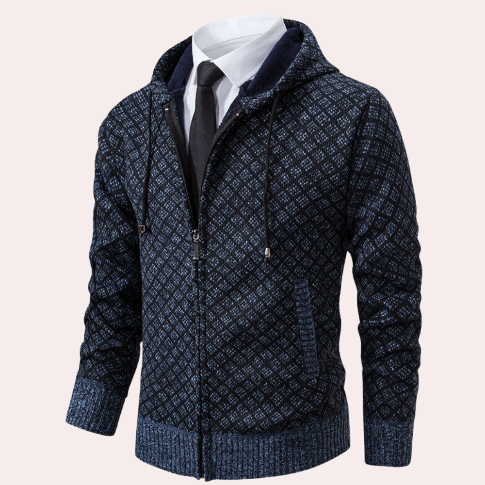 KEKOA - Cardigan à Capuche Tricoté Moderne pour Hommes