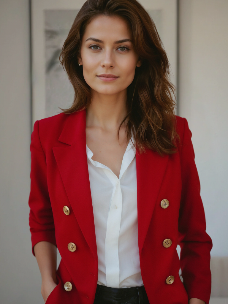 Veste Femme Élégante - Blazer Chic en Laine Douce pour Look Féminin
