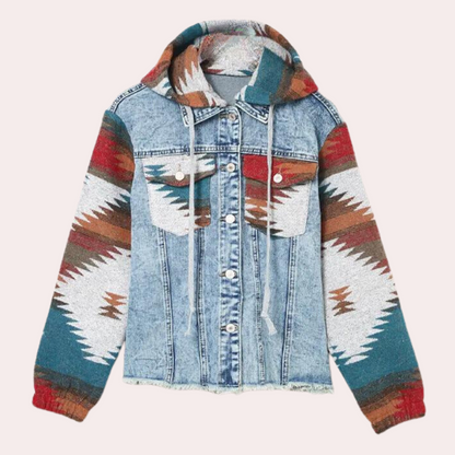 SAGE - Veste en Jean à Capuche pour Femmes