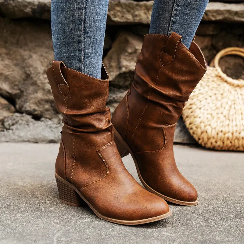 Bottes Femmes Élégantes à Talon Fin