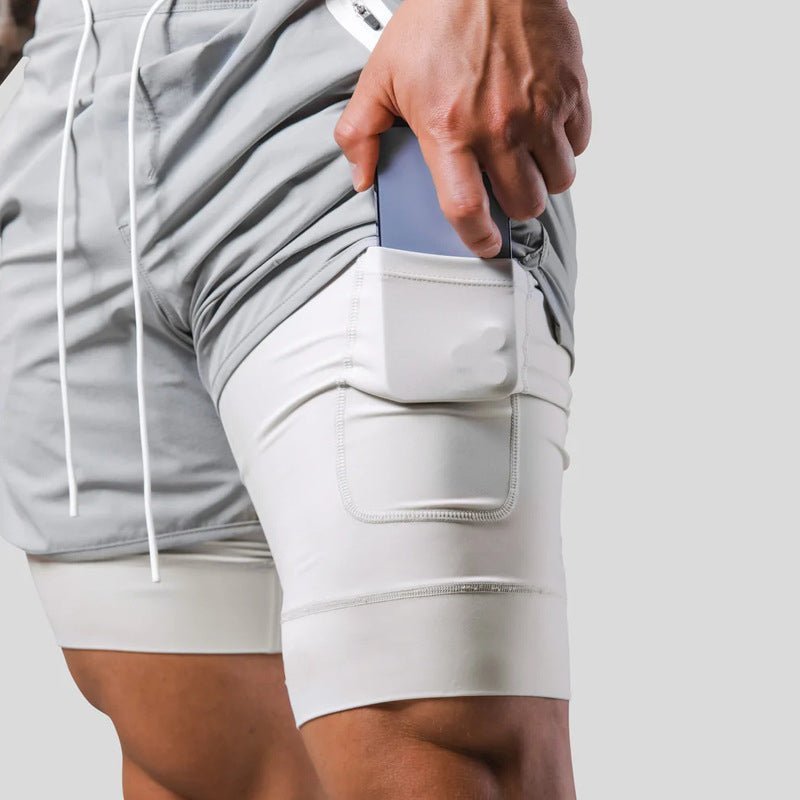 Short de Sport Homme 2 en 1 pour Équipement de Fitness