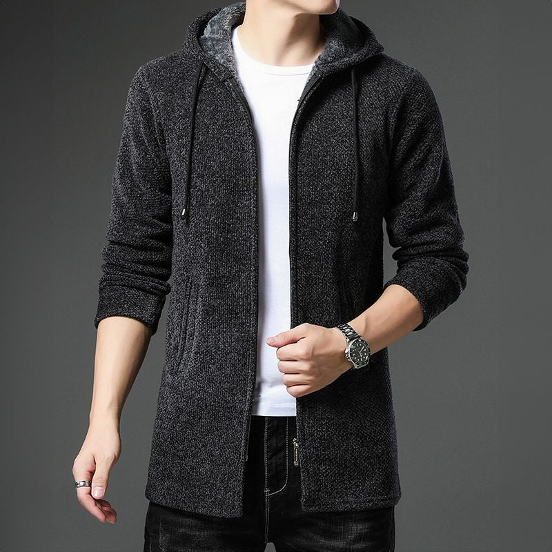 Pull en Maille Homme Doux et Chaud avec Doublure Polaire