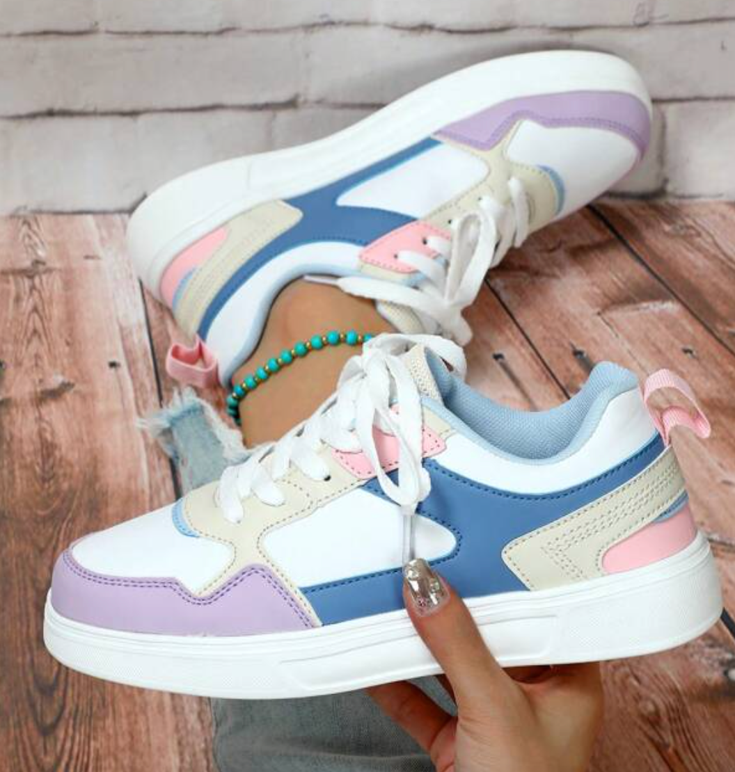 Baskets Femme Mode Synthétiques Couleurs Tendances