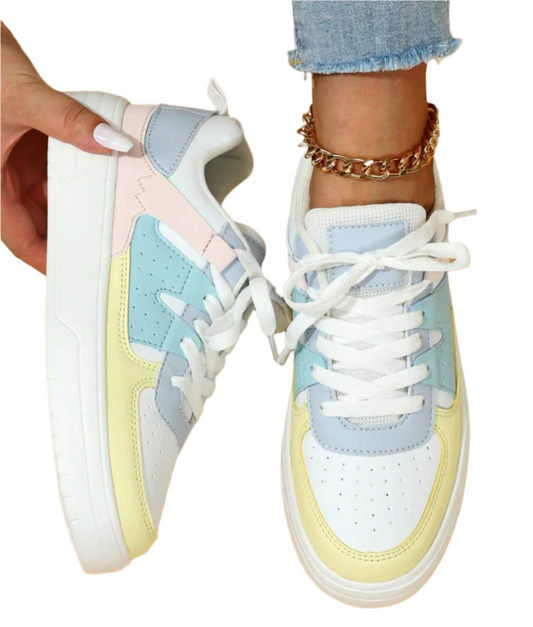Baskets Femme Mode Synthétiques Couleurs Tendances - PanierRoyale