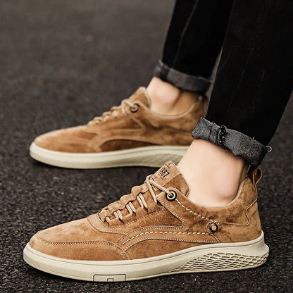 Baskets Homme Cuir Souple Confortable