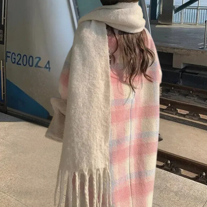 Manteau Long Élegant à Carreaux - vue 3