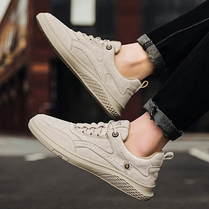 Baskets Homme Cuir Souple Confortable