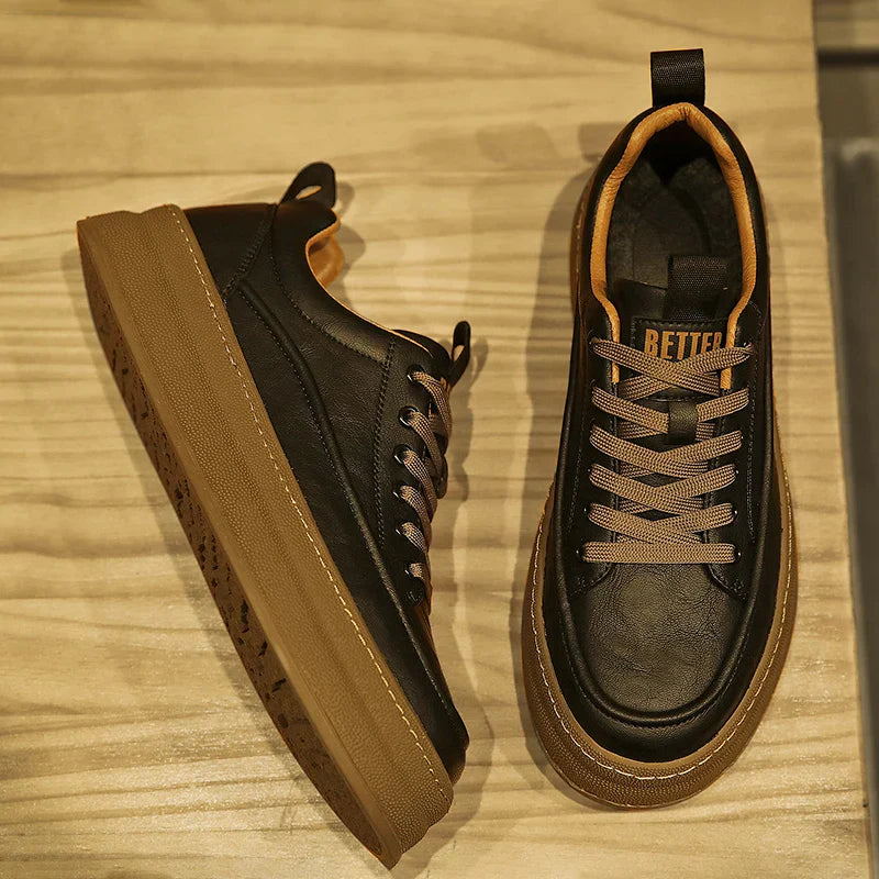 Baskets Homme Cuir Noir Moderne