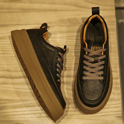Baskets Homme Cuir Noir Moderne