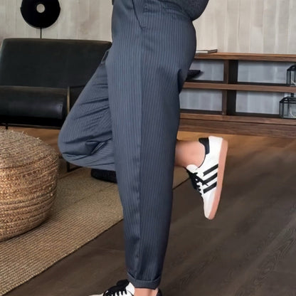 Pantalon Féminin Taille Haute Élégant pour Bureau