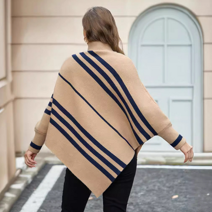 Pull à Capes Strié Asymétrique - vue 2