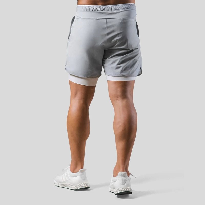 Short de Sport Homme 2 en 1 pour Équipement de Fitness