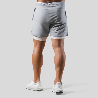 Short de Sport Homme 2 en 1 pour Équipement de Fitness