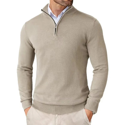 Pull Homme Col Zip en Molleton Doux