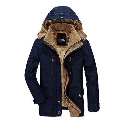 Veste Polaire Homme Hiver Chaude Bleu Marine - PanierRoyale